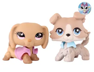 2 PCS Pet Shop Animal Toy Cats Collectable with Accessories Who Love Little Toy Pet Rare Cute Collectible Figurines Cute Kawaii Figure