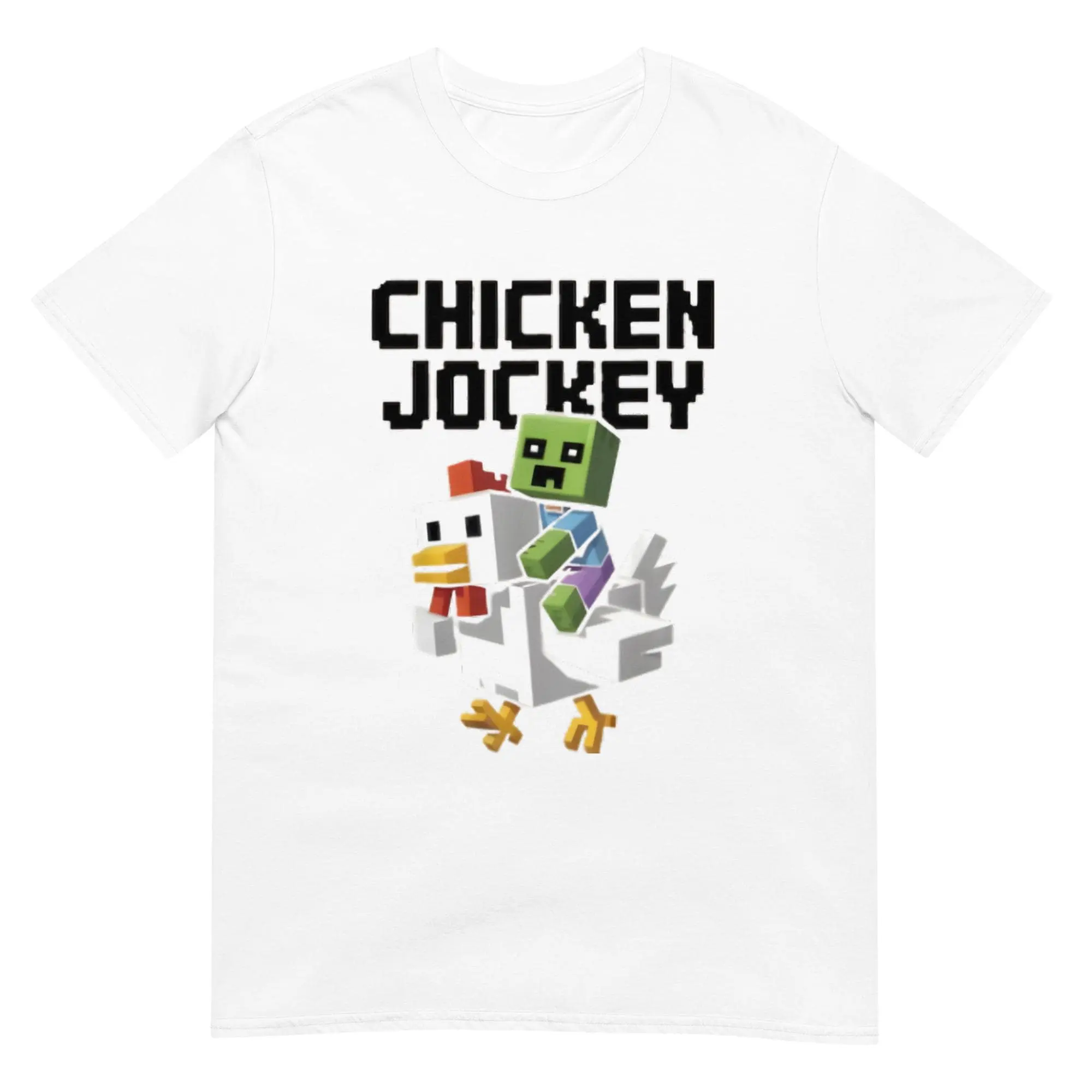 Chicken Jockey Shirt, Fun Gamer Graphic Tee for Casual Wear, Perfect Gift for Minecraft Fans