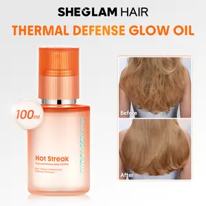 SHEGLAM HAIR Hot Streak Thermal Defense Glow Oil Elixir - 100ml Lightweight Frizz Control Nourishing Shine Drops-Effortlessbeauty-Productosdecabello- Coachella-mothersdaygift