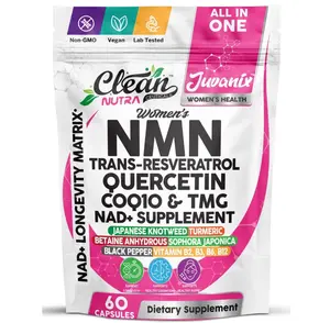 NMN Supplement 500mg NAD+ Resveratrol for Women – Womens NMN NAD Supplement with CoQ10 Quercetin Quercetin CoQ10 – Longevity Anti Aging Cellular Energy Brain Health – Nicotinamide Mononucleotide – 60 Capsules – Clean Nutra Juvanix