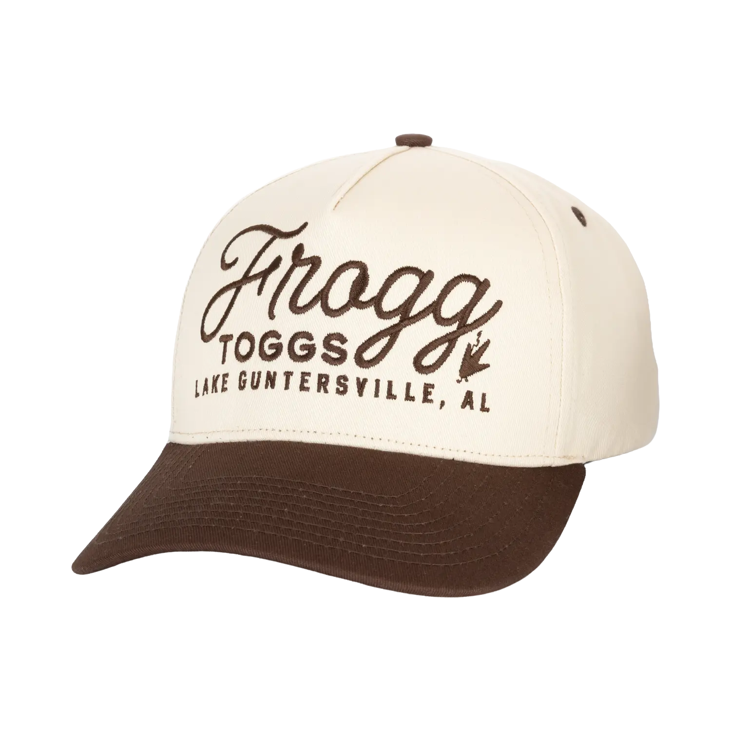 Frogg Toggs Two Tone 5-Panel Snapback Cap | Natural/Chocolate | One Size