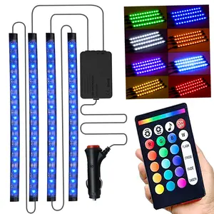 Car LED Lights, Remote Control Car Interior Lights, DIY Mode, Music Mode, RGB Inside Car Lights, 48 LEDs Lights for Car SUV Pickup, Car Accessories Gifts for Women Men