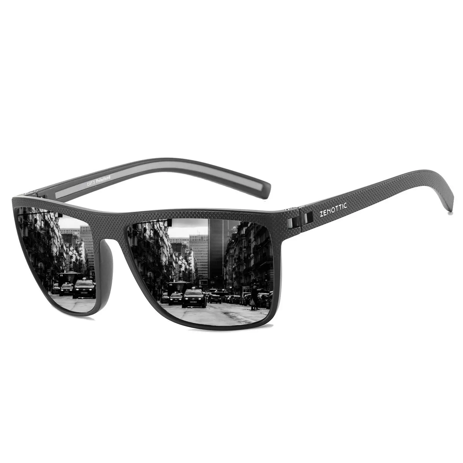 ZENOTTIC Men's Casual Polarized Sunglasses, Anti-Slip TR90 Memory Frame with Anti-UV HD Lenses for Driving, Fishing & Outdoor Activities, Lightweight Practical Eyewear, Outdoor Polarized Sunglasses, Casual Shades, Men's Accessories, Everyday Use, Sunglass