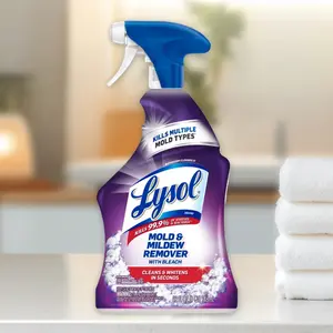 Lysol Mold & Mildew Remover 32fl oz - Mold and Mildew Remover Spray, 32fl oz, for Bathrooms, Kills 99.9% Mold, Citrus Scent, Trigger Spray