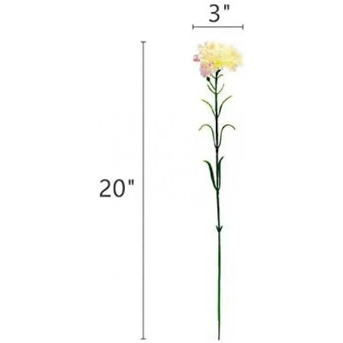 20 inch Bouquets 10 Stem Rainbow Carnations,Outdoor UV Resistant No Fade Artificial Flower,Carnation Silk Petals Fake Flowers Forever Plants for Photo Props Home Party and Wedding Decor (Pink)