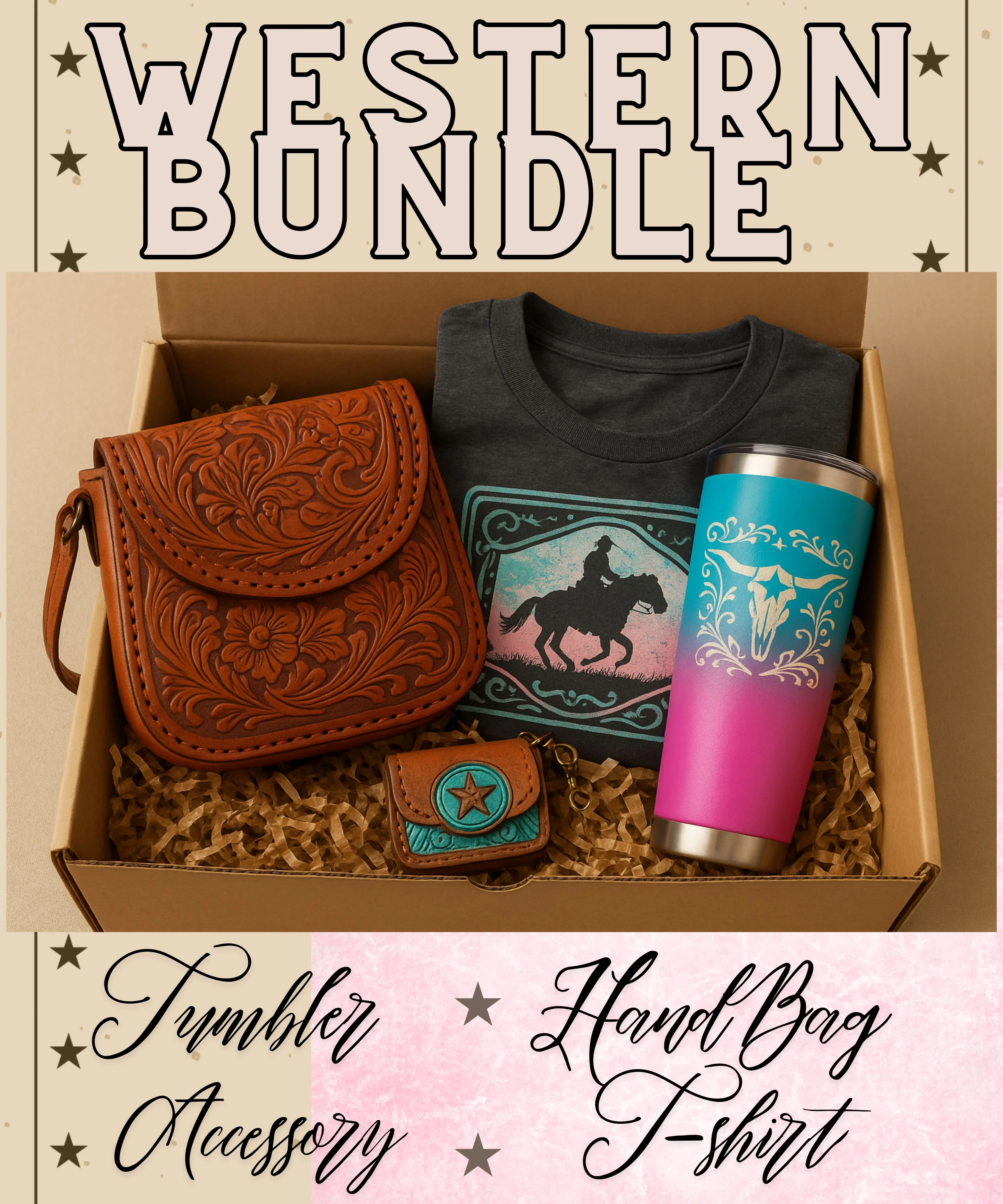 western handbag tshirt and accessory