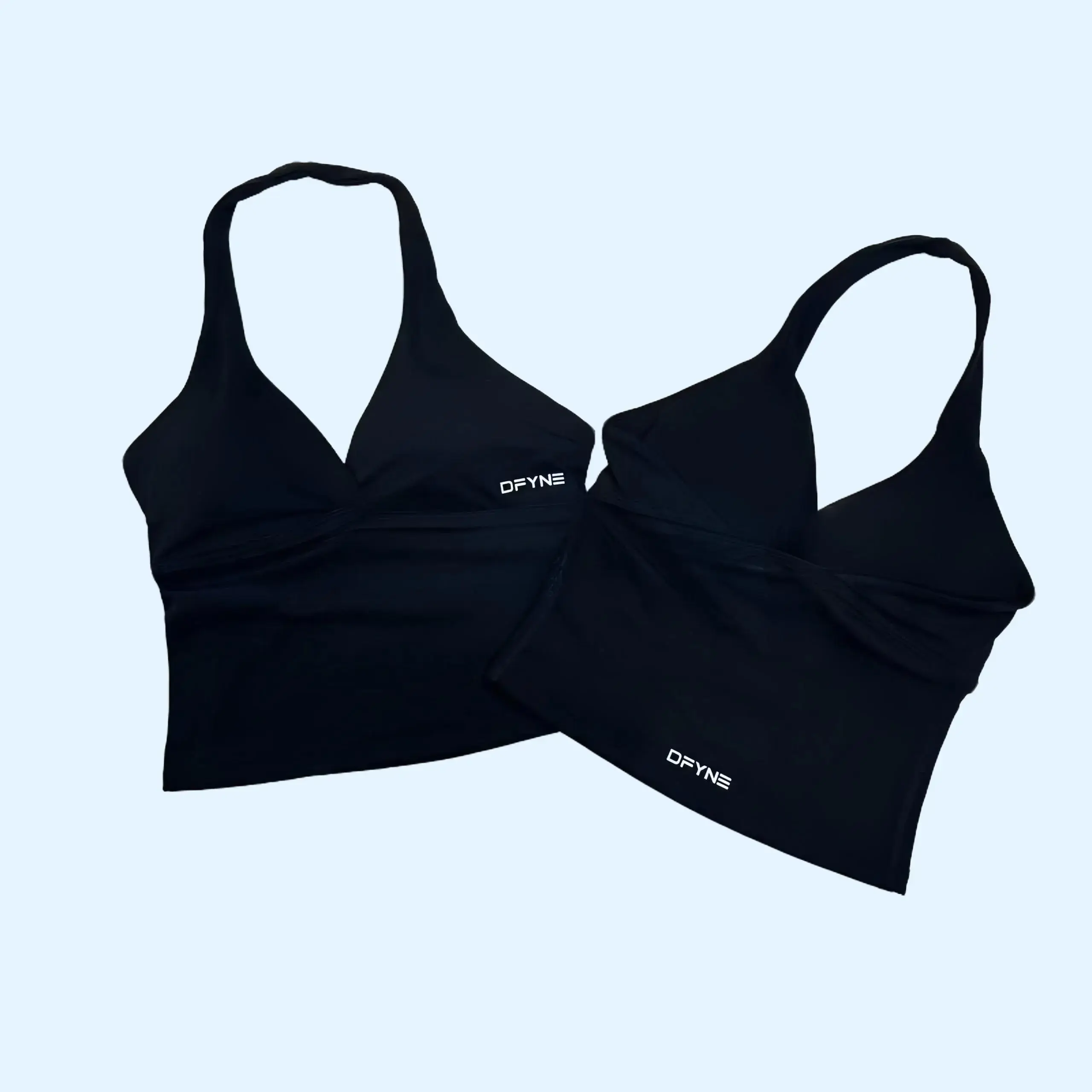 DFYNE 2026 New Padded Tank Top Women - High Stretch Breathable Nylon Yoga Workout Fitness Vest Hot Selling