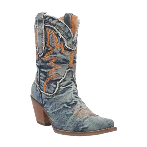 Dingo Ladies Y'all Need Dolly Blue Jean Western Booties DI950-BL