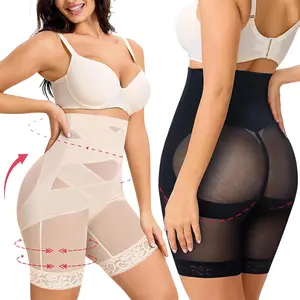 Tummy Control Shorts for Women, High Waisted Butt Lifting Panties Compression Underwear Seamless Lace Thigh Slimmer Girdle Shapewear