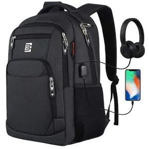 Bruno Cavalli Travel Laptop Backpack - Anti-Theft, Slim, Durable, Waterproof Computer Bag with Fixed Shoulder Strap, Fits 15.6 Inch Laptop for Men & Women (College, Business Travel Use)