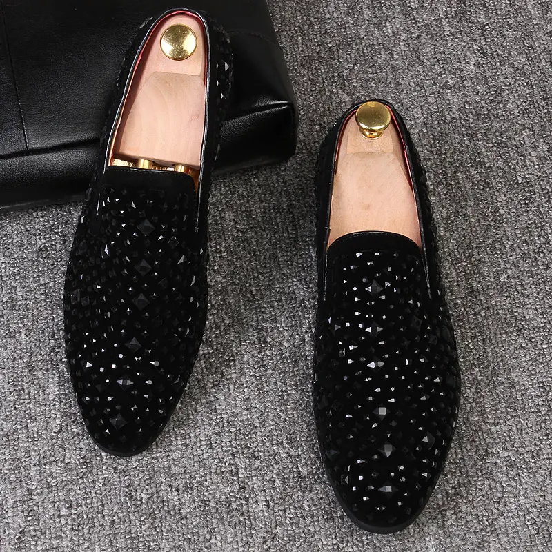 Men's Plain Leather Loafers - Chunky Glossy Patent Leather, Silver Metal Buckle, Lug Sole, Height Boost, Ankle Heeled, Dark Academia Aesthetic Smart Casual Evening Footwear, Men's Shoes, Leatherloafers