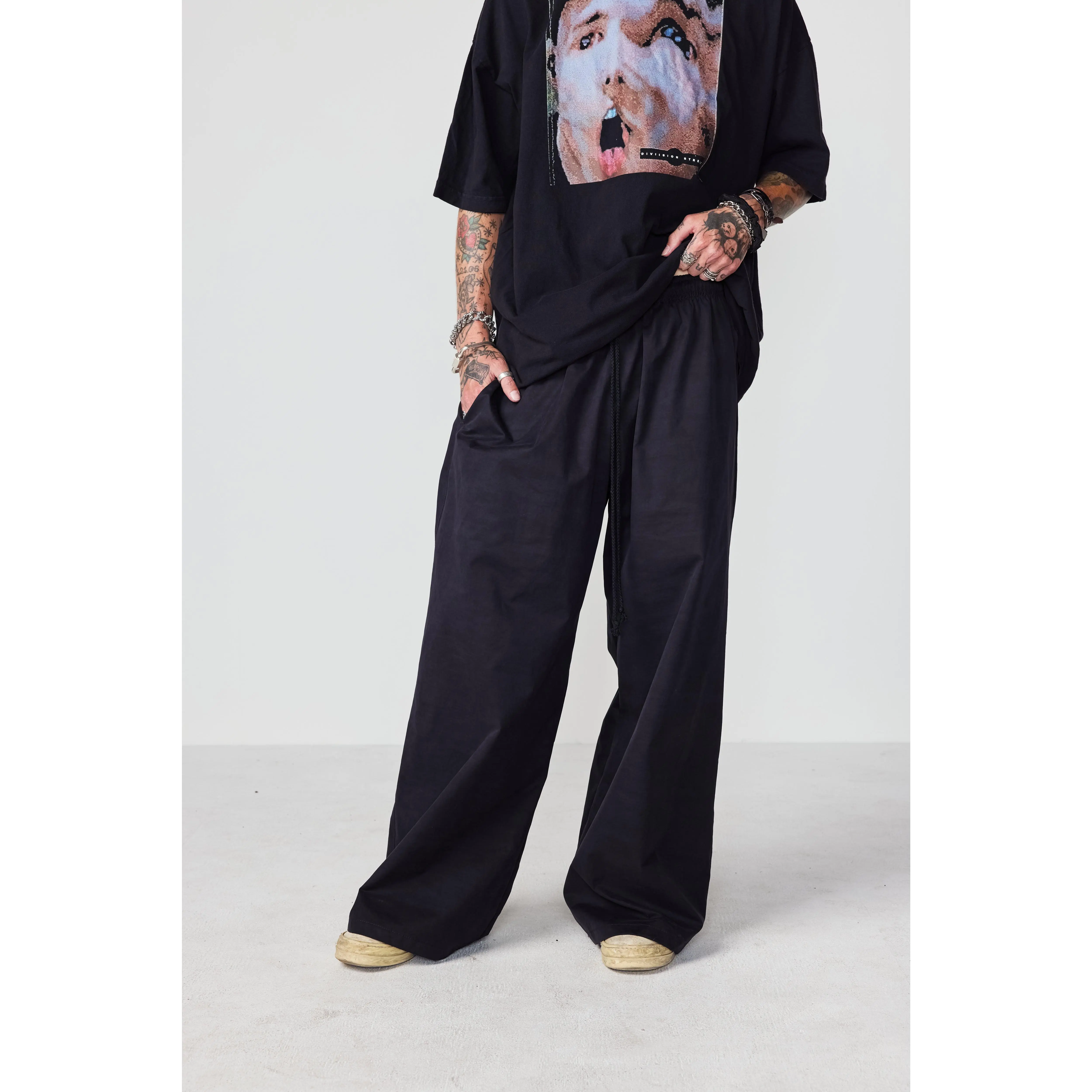SUPER WIDE-LEG JAPANESE POPLIN PANTS