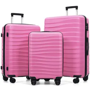 Luggage Set 3-Piece TSA Lock Suitcase Ensemble with 20, 24, and 28 Inch Sizes with 360° Spinner Wheels, Premium PP Travel Luggage