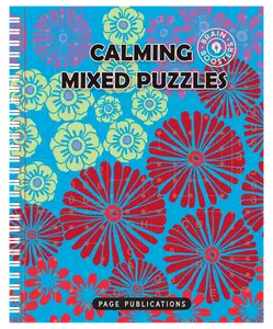 Calming Mixed Puzzles Spiral-Bound Book