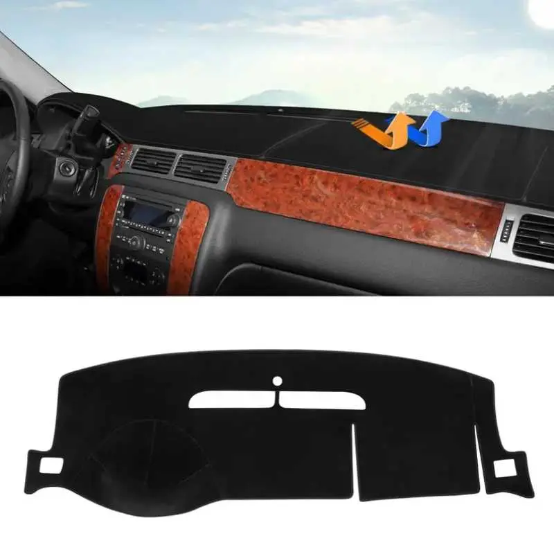 Motorbymotor Dashboard Cover Mat for 2007-2014 Chevrolet Tahoe Suburban/GMC Yukon XL&2007-2013 Chevy Avalanche Silverado 1500 2500 3500 LTZ/GMC Sierra SLT Denali Accessories Upgrade Velvet Dash Cover, Truck, Car Interior Kit, Car Accessories, Vehicle Acce