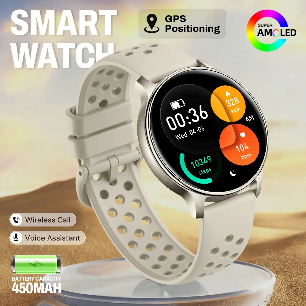 GPS Smartwatch, 1.32" AMOLED HD Display, Built-in GPS, Altitude And Barometric Pressure, Compass, LED Flashlight, 3ATM Waterproof, Wireless Calling, APP Message Push, 100+ Sports Modes - Suitable For Men And Women Outdoor Enthusiasts.