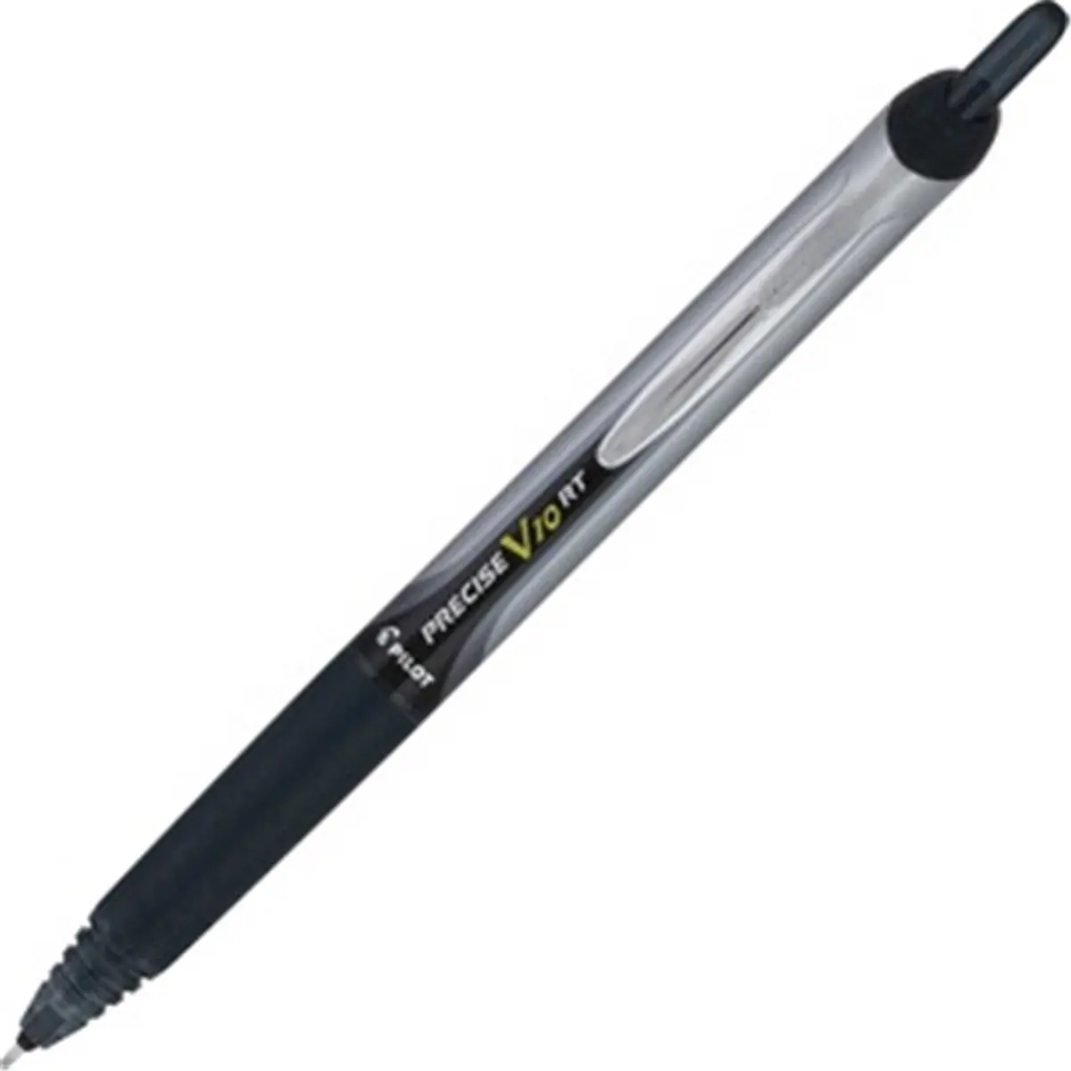 Pilot Precise V10 Bold Retractable Ballpoint Pen - Office Retractable Ballpen, Advanced Ink Formula, Airplane-Safe, Black Ink, for Daily Use