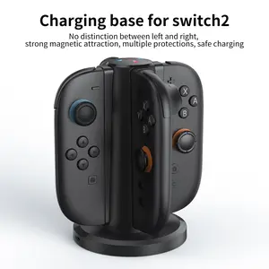 Switch2 Game Controller Charger Base, Compatible with Switch2 Controllers, RGB Light Effect, Magnetic Charging Design