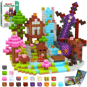 iLacven Magnetic Building Blocks Cubes - 60/100/150/200 PCS Tin Box STEM Educational Magnet Toys, Travel-Friendly Gifts for Kids Ages 3-12 Boys & Girls (Birthday/Christmas)