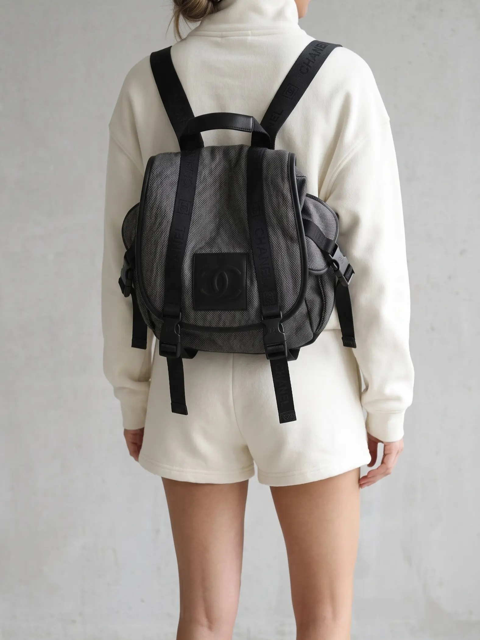 Pre-owned CHANEL Cloth Backpacks CC Vintage Sports Line Backpack