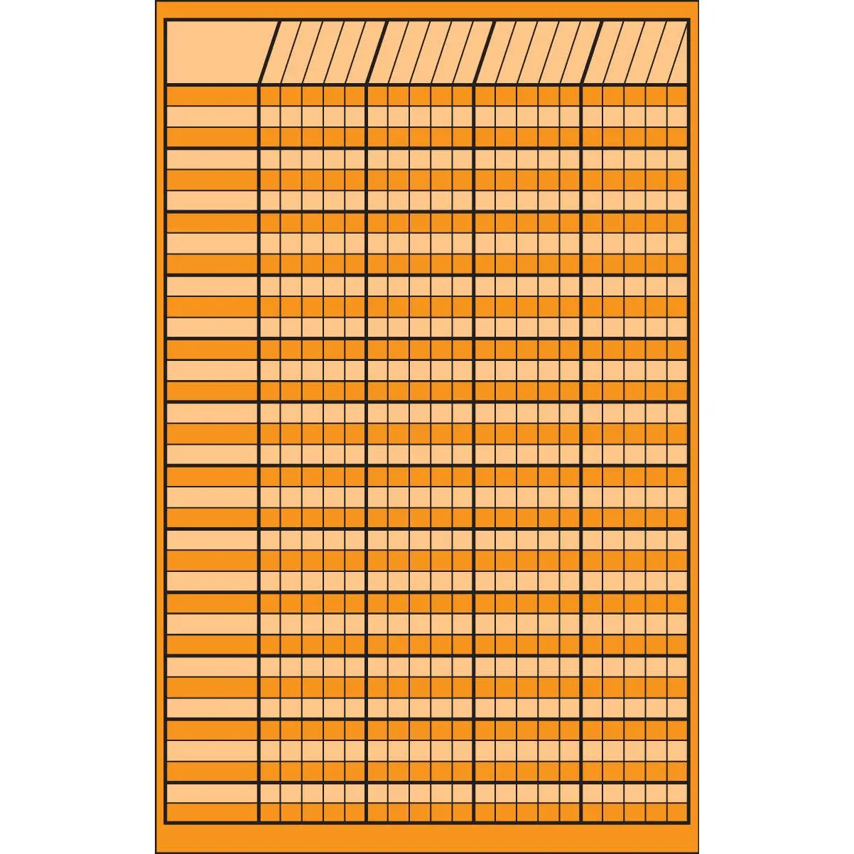 SHAPES ETC. Small Incentive Chart - Orange