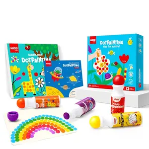 Washable Dot Markers for Toddlers DIY Art Kit, 8/12 Colors Mess-Free Paint Pens with Graffiti Book, Non-Toxic Preschool Learning Crafts Supplies, Perfect Kids Gift ﻿