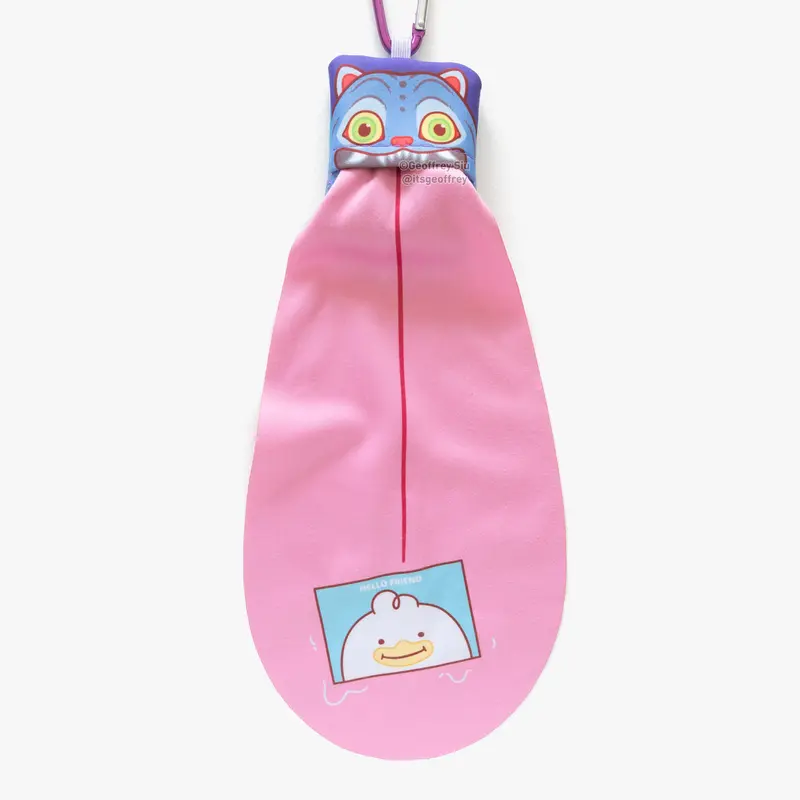Blue Tiger Microfiber Cloth Keychain Glass/ Screen Cleaner