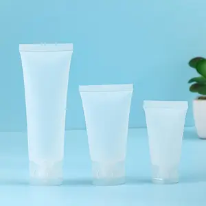 Empty Refillable Cosmetic Soft Tube Vial Bottles With Flip Cover Makeup Travel Sample Packing Storage Holder Container For Toothpaste Shampoo Facial Cleanser Body Lotion Plastic Bottle