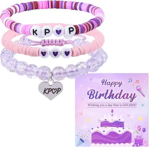Non-Natural Crystal Demon Bracelet - K-Pop Merch with Birthday Card, Women's Jewelry Accessory, Ideal for Cosplay Outfits & Birthday Party Decor design Anti-Anxiety Relax Bracelet