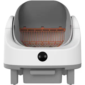 Automatic Self-Cleaning Litter Box for Multiple Cats, APP Controlled Robot Cat Litter Box with Odor Control, 96L Large Capacity & Real-Time Monitor, Open-Top Design with Infrared Safety Sensor