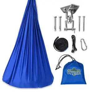 OUTREE Sensory Swing for 3+Years Old with 360° Swivel Hanger in Blue - Great for Autism, ADHD, Sensory Processing Disorder, Summer Turn Up & Father's Day Deal