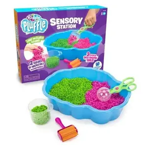 Educational Insights Playfoam Pluffle Sensory Station - Package for Ages 3+ with Sensory Bin, Fine Motor Tools, and Hide & Seek Features, Non-Toxic & Gluten Free