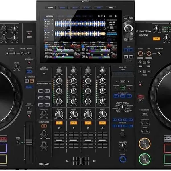 Pioneer DJ XDJ-AZ Professional 4-Deck All-in-1 DJ System - 10.1-Inch Touchscreen, Built-in Wi-Fi, SonicLink Wireless Tech, Performance Pads, Beat FX Audio System