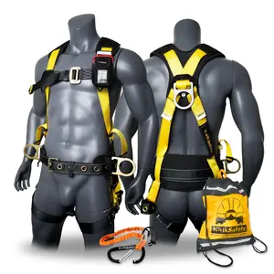 KwikSafety TYPHOON Safety Harness ANSI Fall Protection 3D Ring + Back Support - Model No.: KS6606