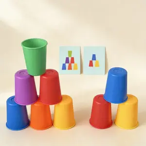 30 Pcs/12pcs Quick Stacking Cups Set, Stack Challenge Kit with 50 Matching Cards and Bell, Ideal for Science Fair, Parties, Team Building Activities