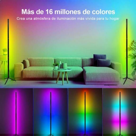 Smart RGB LED Floor Lamp 1.2M | 16M Colors | Music Sync | App & Remote Control | Gaming Room