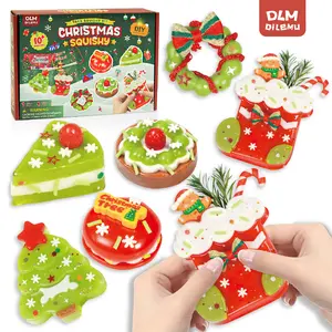 Dilemu Christmas Kneading Toy Set for Kids DIY Handmade Christmas Gift for Boys Girls squishies  toys Students Fun Educational Toy squishing  squishy Skirt Silicone