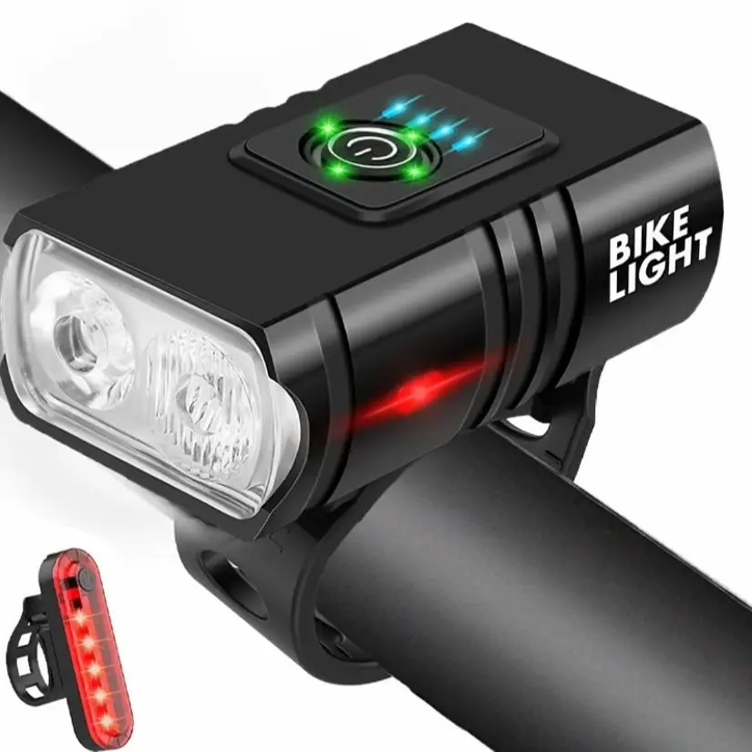 Bike Light, USB Rechargeable Bike Front and Rear Set Light & Tail Light Set, Waterproof Cycling Safety Bicycle Lights Bike Front Light Bike Rear Light, Suitable for Road, Mountain, Night Riding