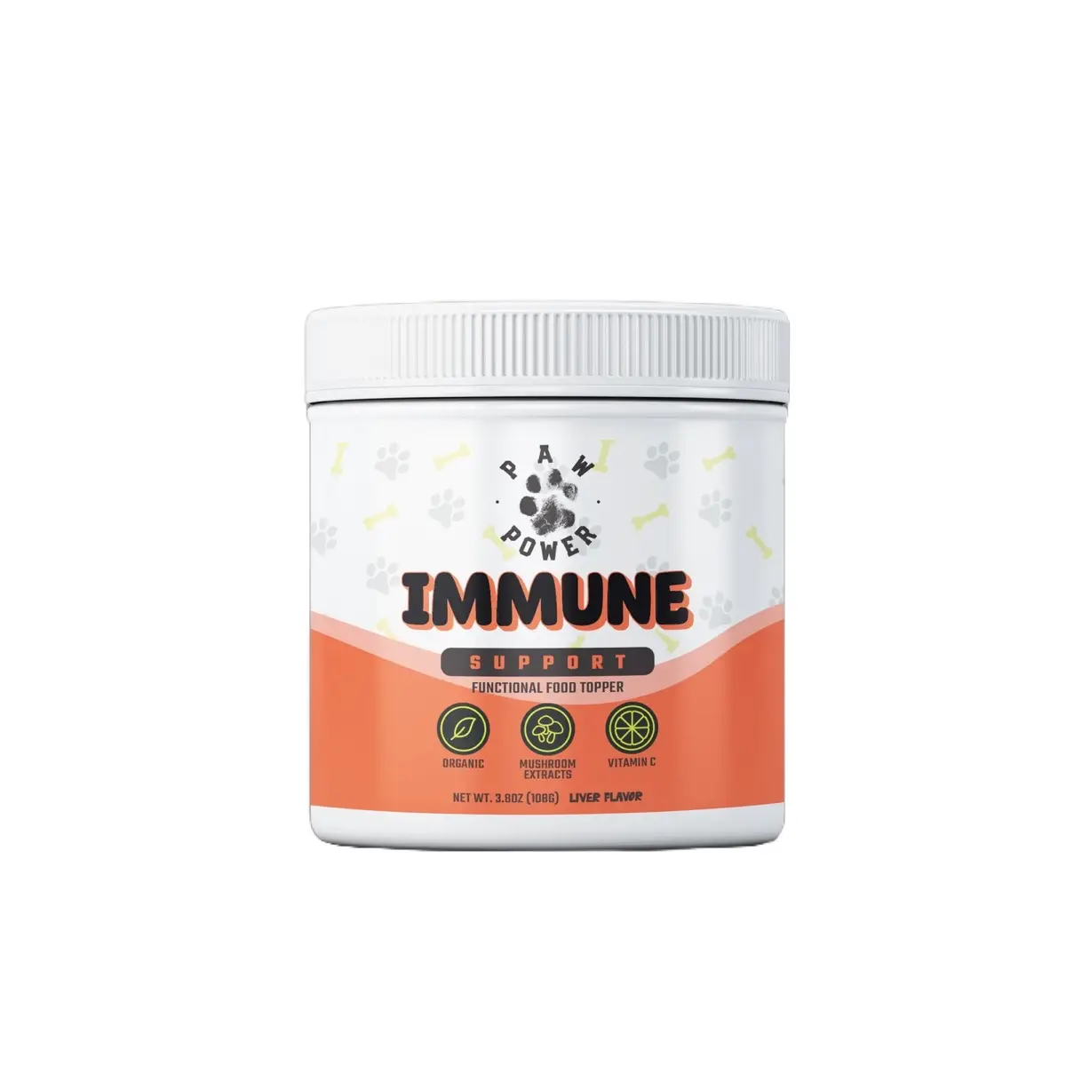 Paw Power Immune Support Food Topper for Dogs - Organic Mushroom Extracts