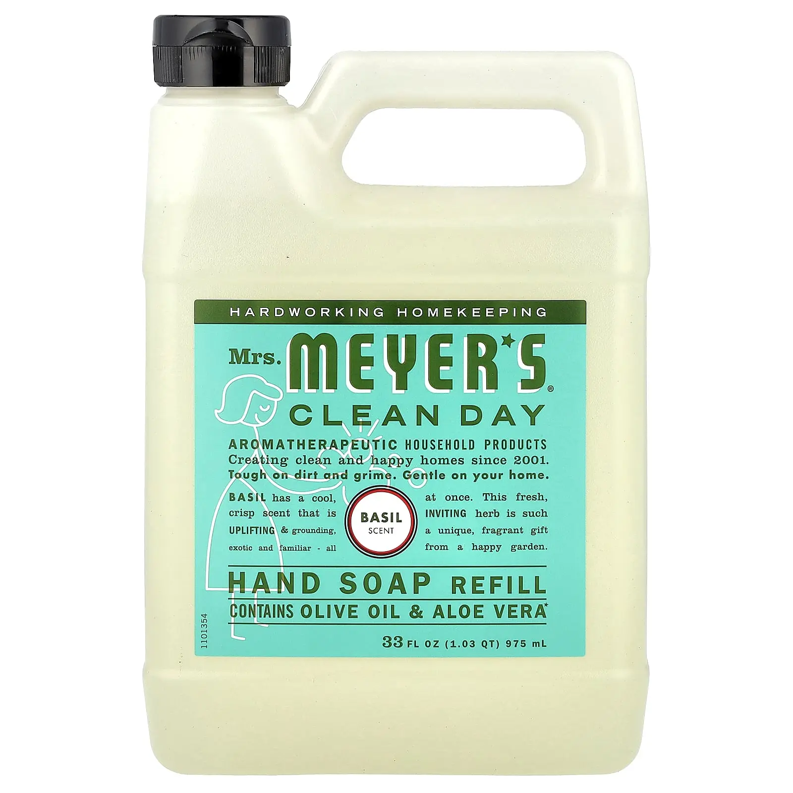 Mrs. Meyers Clean Day Hand Soap Refill, Basil, 33 fl oz (975 ml) Mrs. Meyers Clean Day Hand Soap Refill, Basil, 33 fl oz (975 ml)