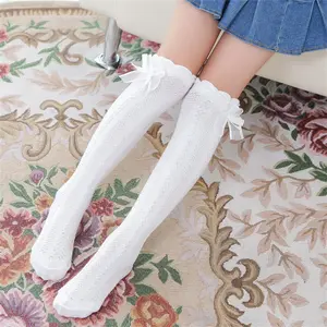 Children Princess Cute Girls Stockings Bow-knot Lovely Party Pink Socks Kids Elastic White Socks 1-10Y PS36