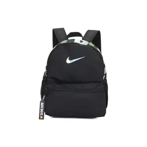 Nike Laser-Logo Polyester Backpack for Students – Compact Unisex Black Design