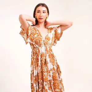 Azure Mini Dress - Amber Blossom