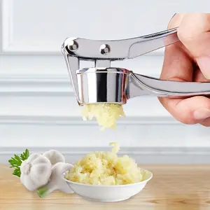 1PC Premium Zinc Alloy Garlic Press - Easy Garlic Chopper and Ginger Crusher, Easy-to-clean Kitchen Tool, Durable Garlic Chopper for Daily Cooking F60