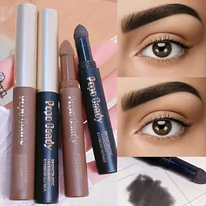 Popo Candy Browtastic Eyebrow Dye Cream Dual-Ended Waterproof Smudge-Proof Natural Color Easy Apply Long Lasting Versatile Black Brown Espresso Shades - Makeup