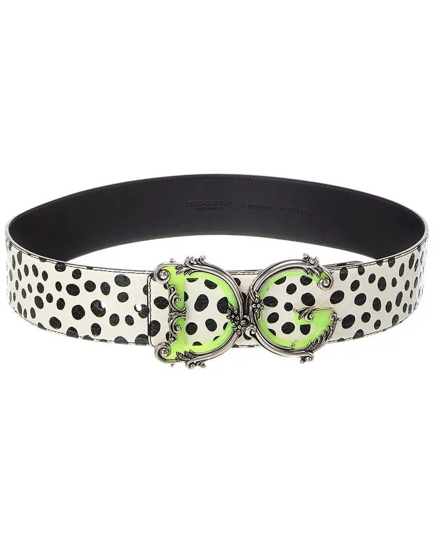 Dolce & Gabbana DG Logo Leather Belt