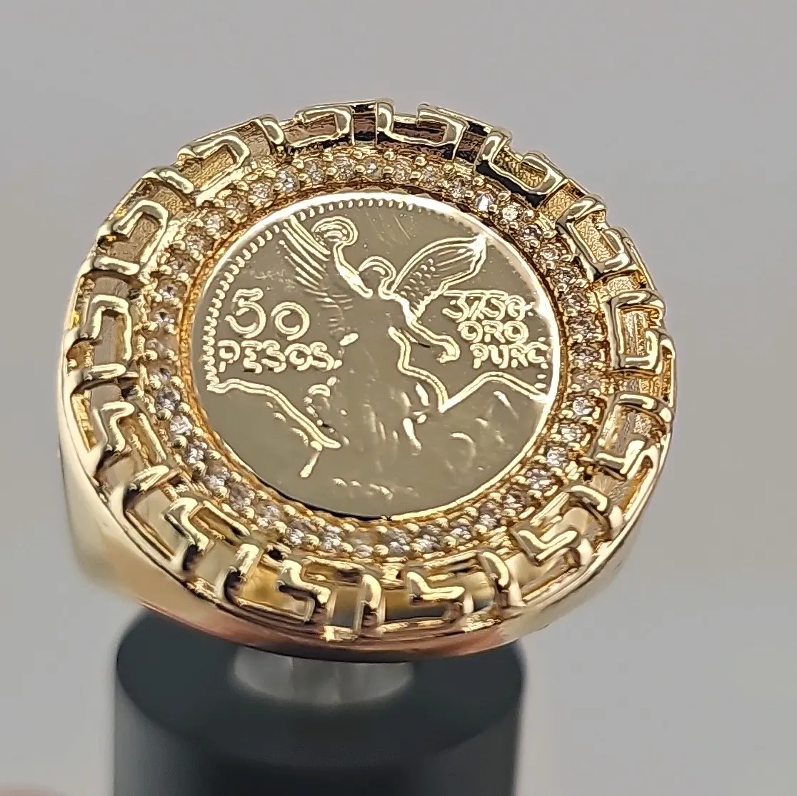 (R50) (R51) Centenarios Ring 18K Gold Laminated - Men's Fashion Accessory