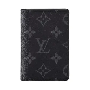 Louis Vuitton Monogram Short Bifold Wallet for Men, Coated Canvas, Black