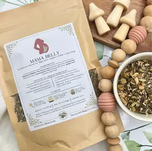 Mama Belly: Loose-Leaf Herbal Tea Blend for Digestive Support While Expecting (Caffeine-Free)