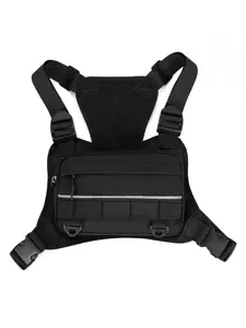 Functional Chest Bag Tactical Vest, Outdoor Cycling Crossbody Bag, Men's Commuter Workwear Bag, Reflective Multi-Compartment Shoulder Bag, Protective Gear, Tactical Equipment
